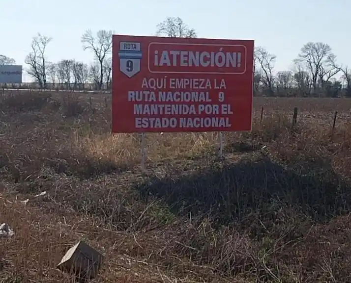 Seguridad Vial: Provincia colocó carteleria por el estado calamitoso de las Rutas Nacionales