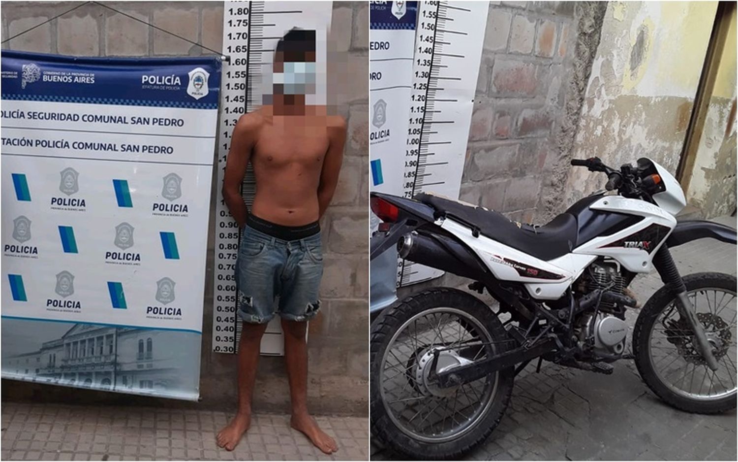 Detuvieron a un delincuente mientras escapaba en una moto robada