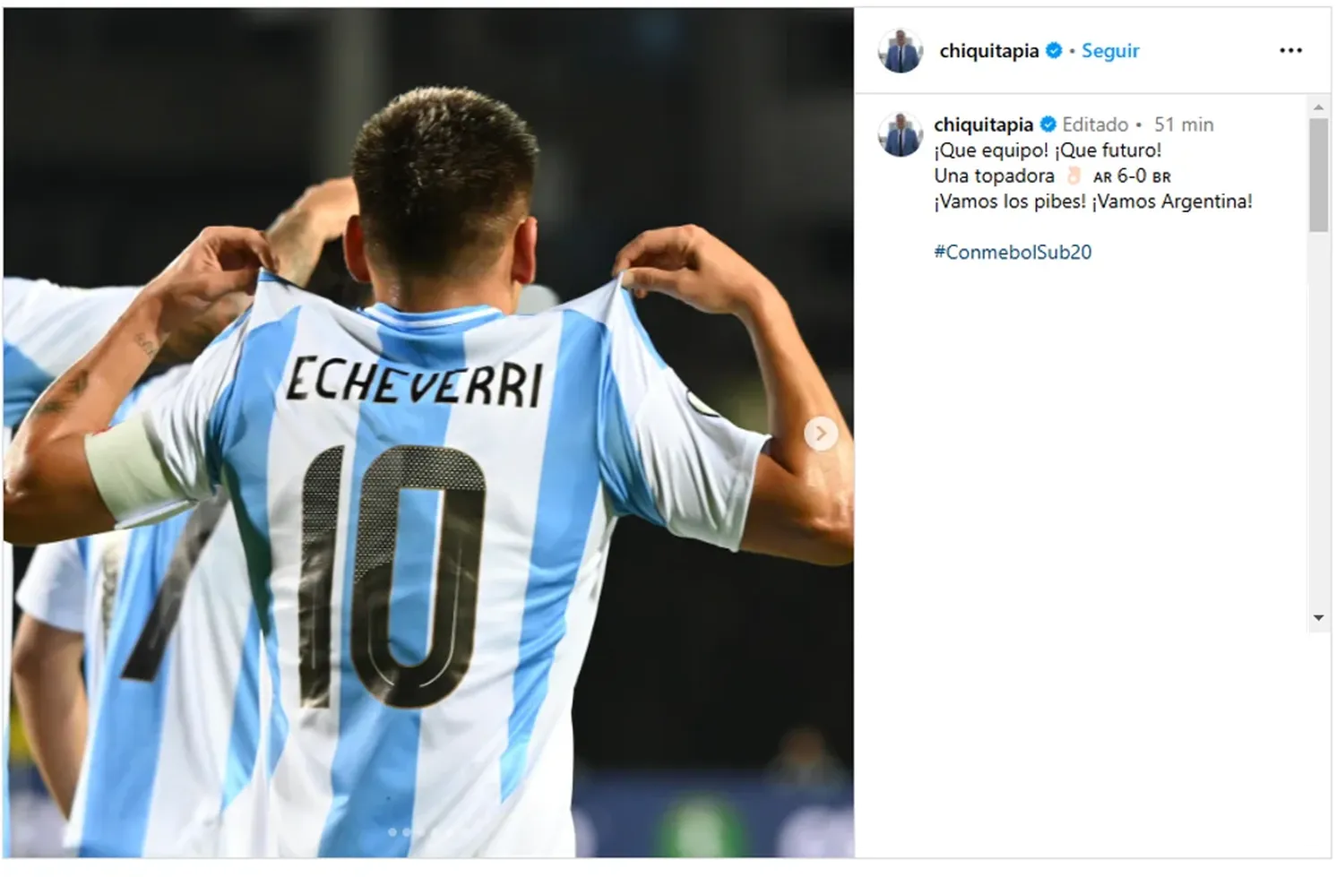 Palabras del Chiqui Tapia