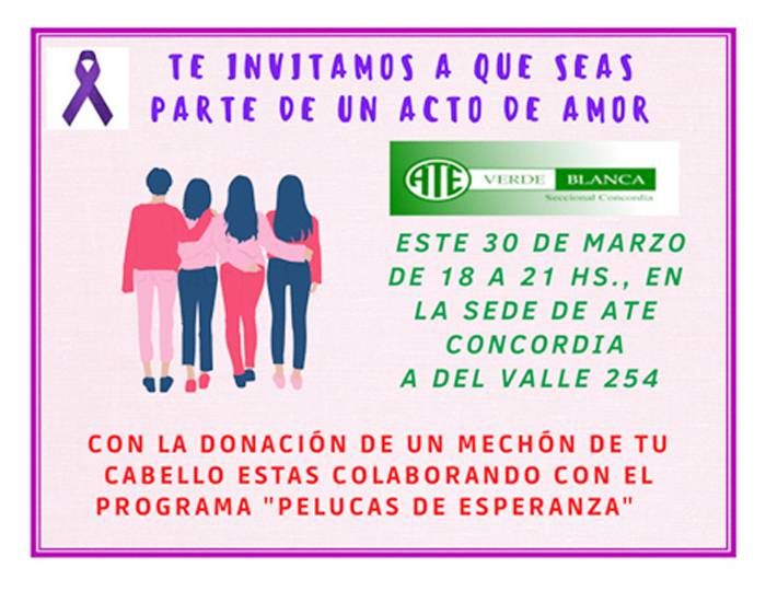 ����Pelucas de esperanza�"�" y ATE seccional Concordia 