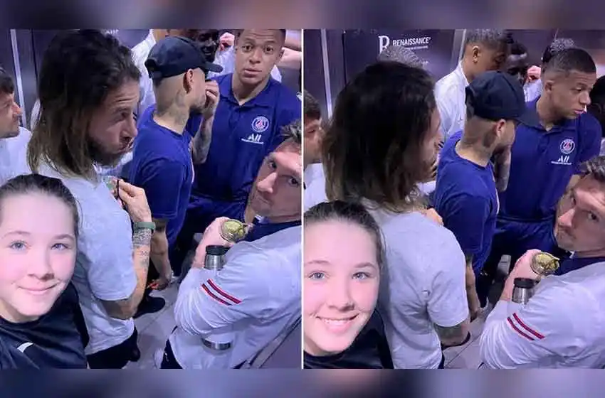 Viral: se subió al ascensor y se encontró con Messi y todo el plantel del PSG