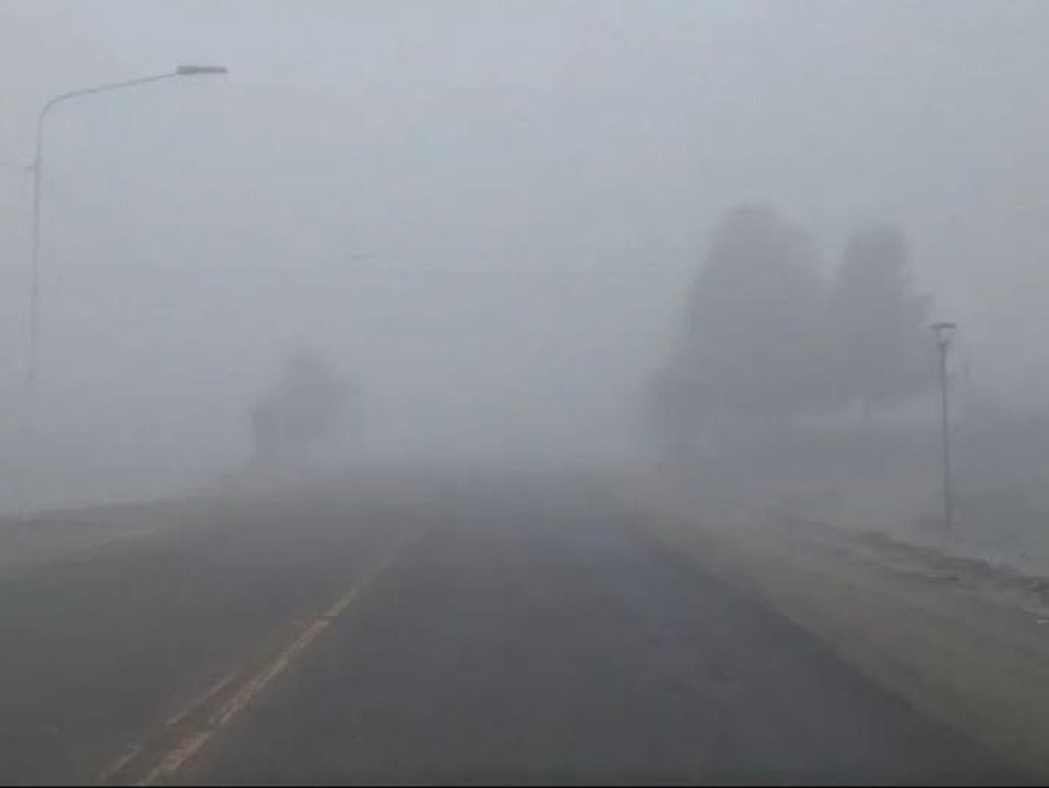 Piden tomar precauciones en las rutas por la presencia de escarcha (hielo). Foto: Gentileza.