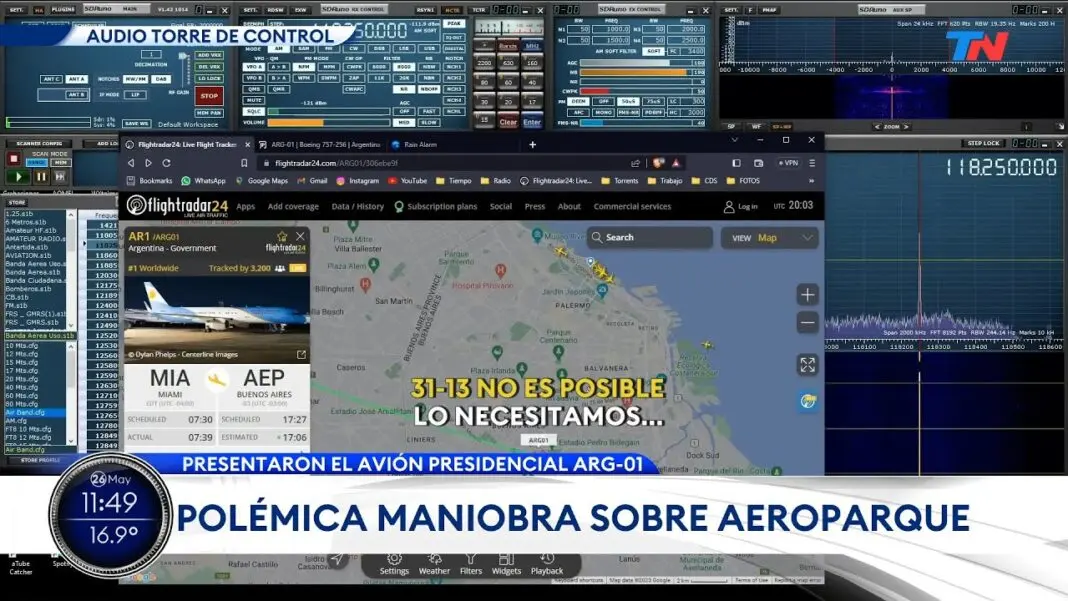 Fuerte polémica por una maniobra del avión presidencial