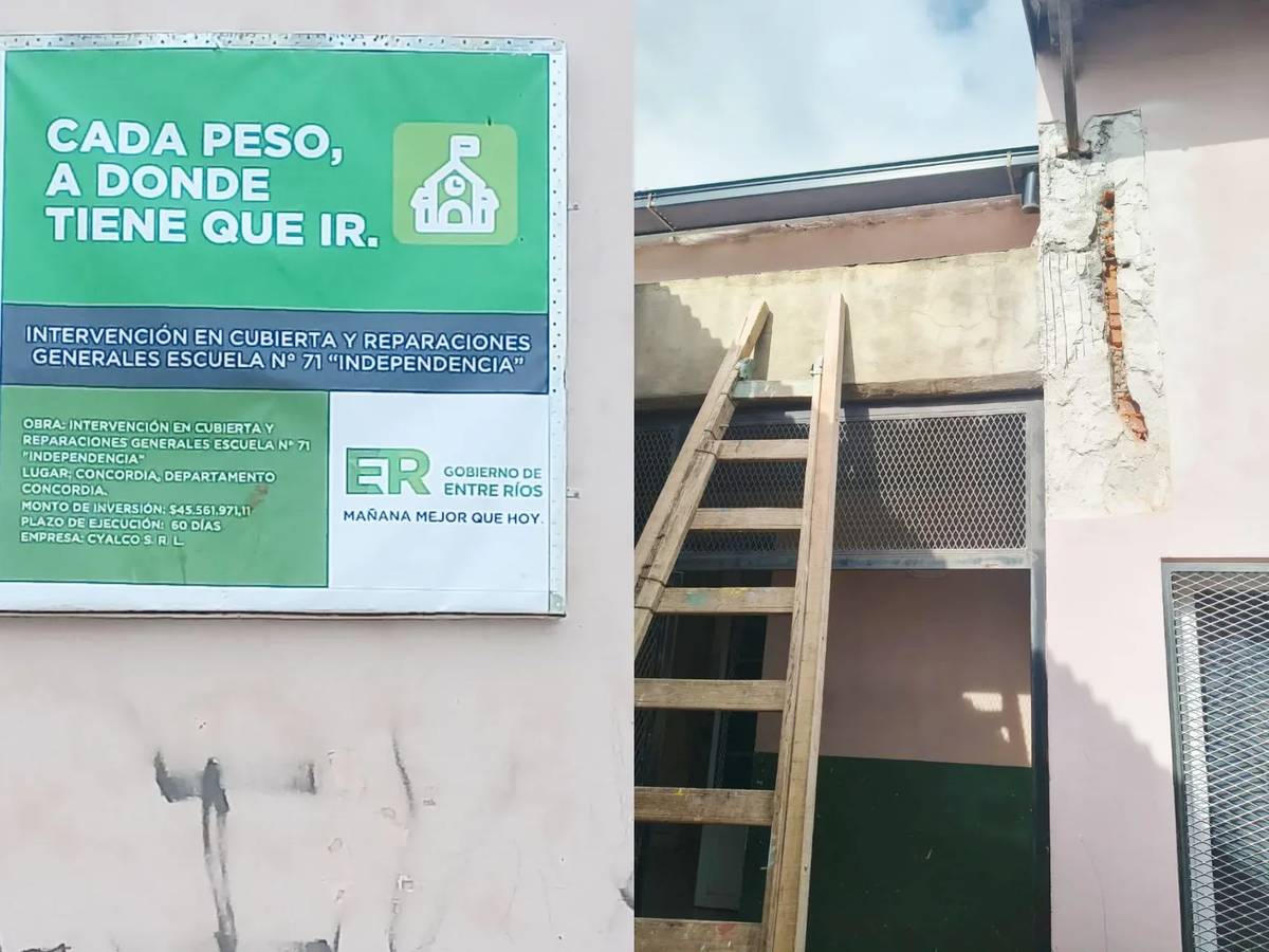 Trabajan en mejoras edilicias en la escuela N° 71 Independencia