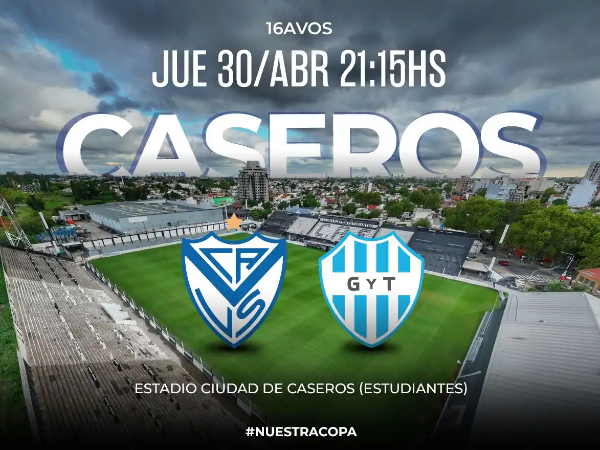 Vélez y Gimnasia y Tiro de Salta se miden a las 21:15 buscando los 8° de final . Foto:Copa Arg.
