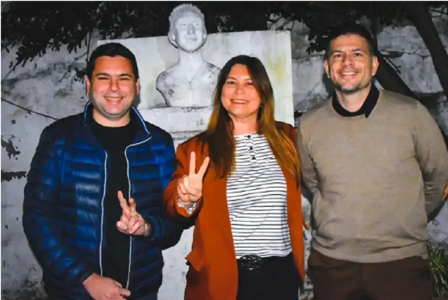 Gustavo Bastián, de San José; Damián Arévalo, de San José de Feliciano; y Laura Rupp, de El Pingo