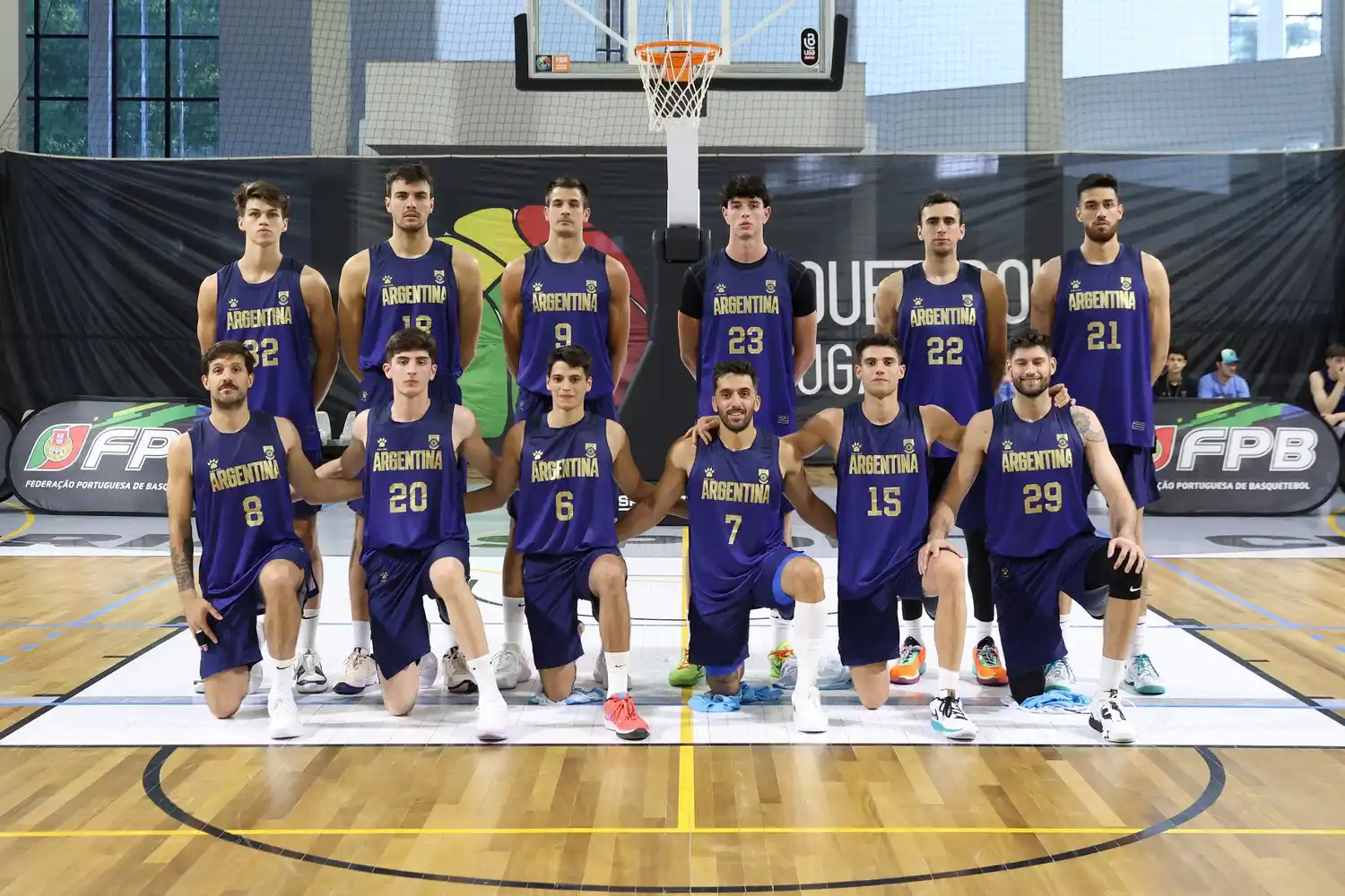 El equipo argentino que jugó ante Gran Bretaña (Foto: CABB)