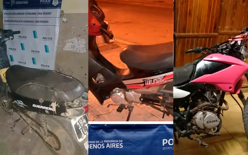 Motos secuestradas, robadas y encontradas: el resumen del parte policial