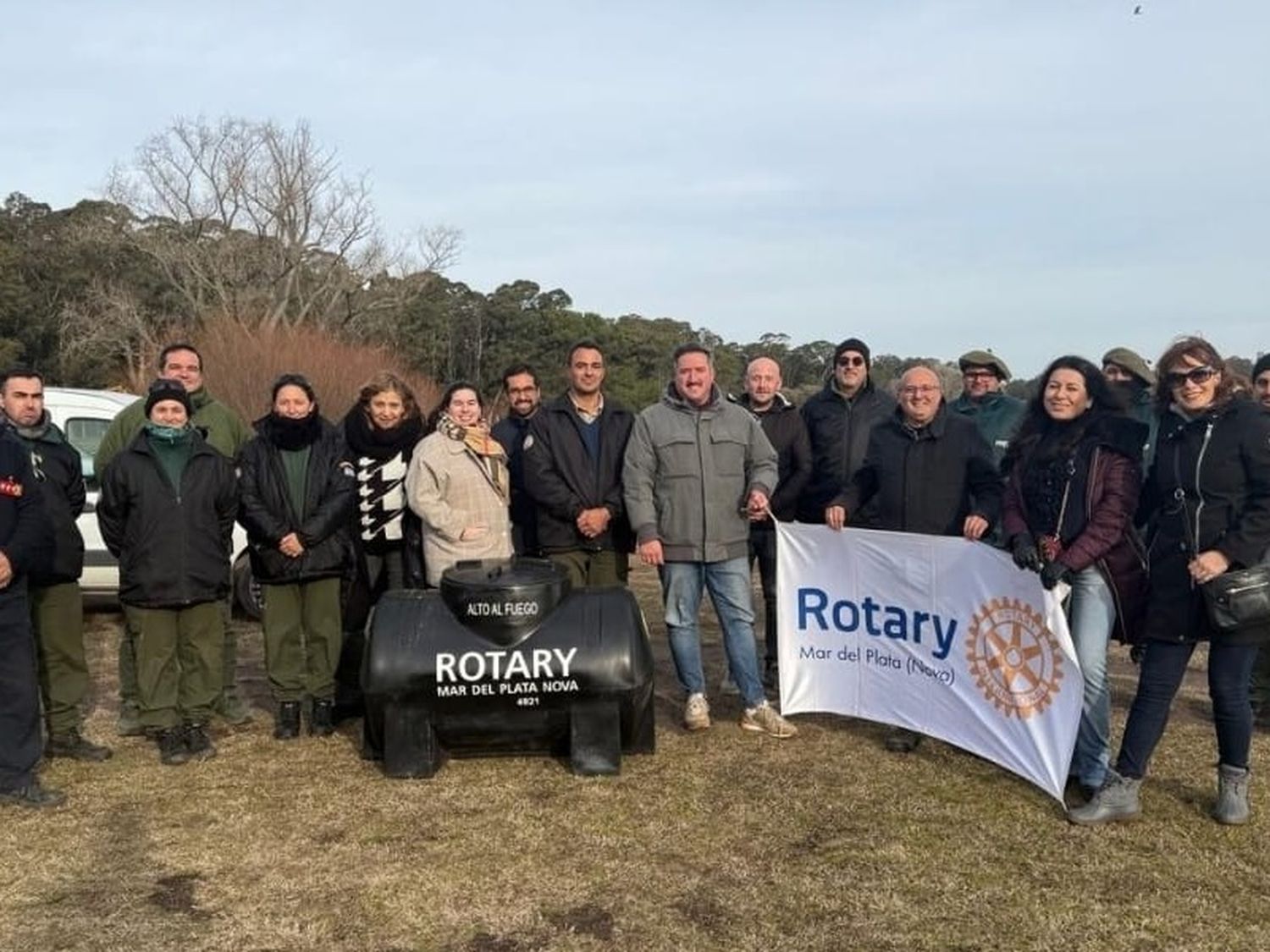 “Alto al Fuego”: donaron un tanque de agua para prevenir incendios en la Reserva Laguna de los Padres