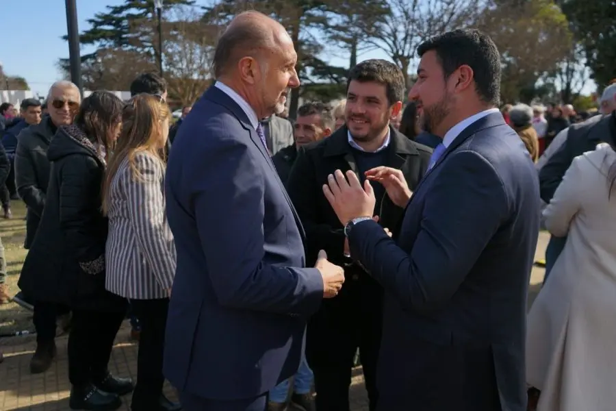 Marcos Cleri con Omar Perotti en Venado Tuerto