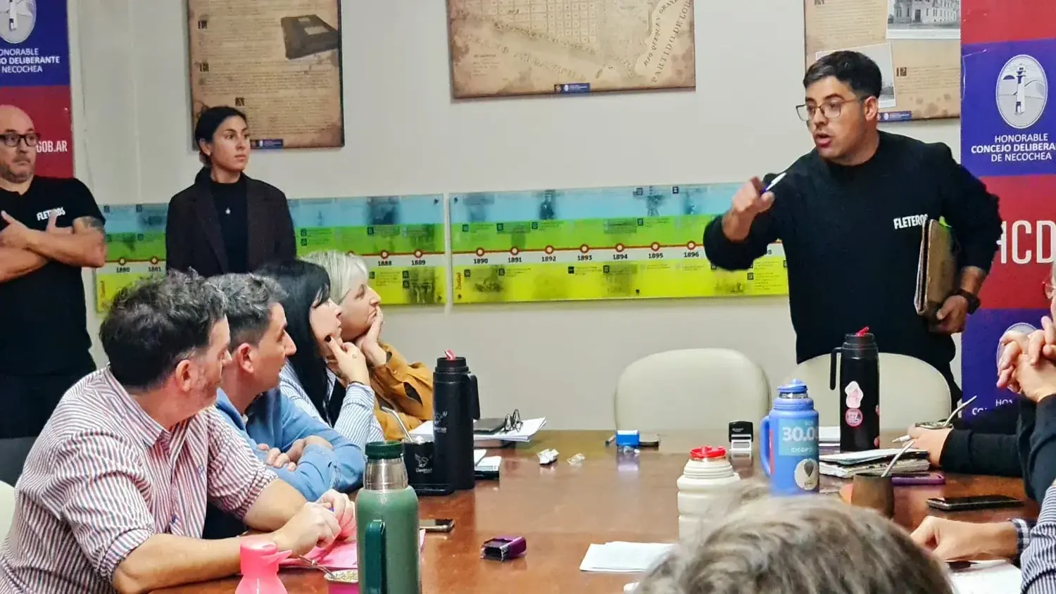 Reclamo. El de un integrante de Fleteros hacia el concejal Caballero
