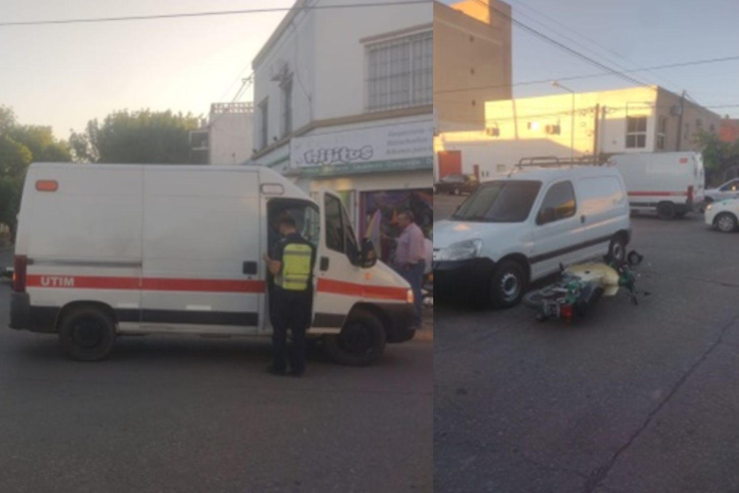 Motociclista chocó con una ambulancia