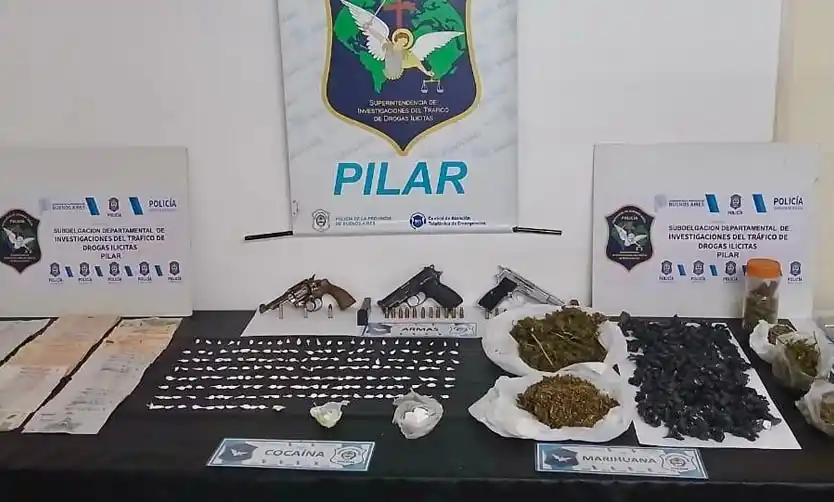 La Policía de Pilar desmanteló una red de tráfico de drogas