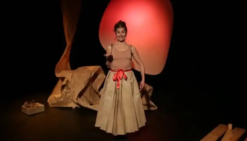 Gabriela Pérez Cubas en escena. Estrenó más de treinta obras teatrales