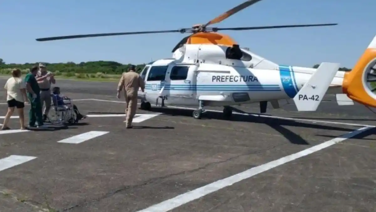 Emergencia en la isla Martín García: Prefectura aeroevacuó a una mujer