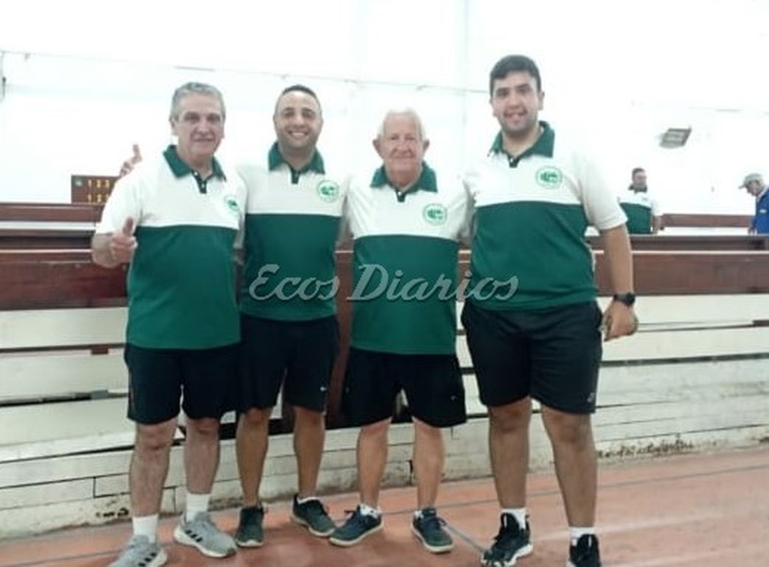 Los campeones del torneo local de izq. a der. Máximo González, Emmanuel Chetelain, Jorge García y Leonardo González