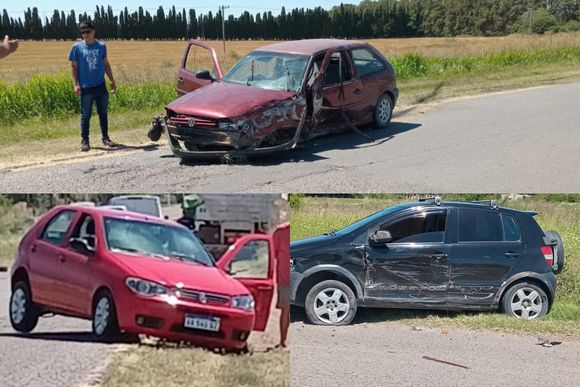 Ruta 191: choque múltiple a la altura de Pueblo Doyle, con tres autos involucrados