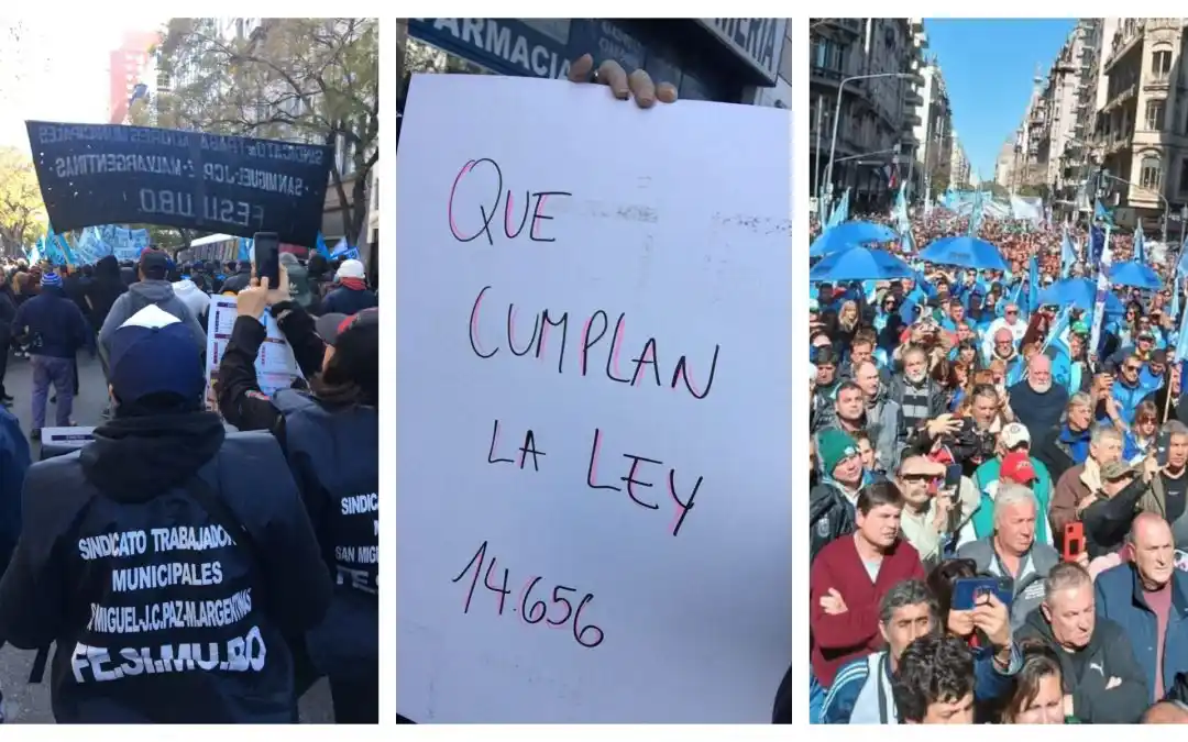 Municipales bonaerenses marcharon para pedir por "salarios dignos"
