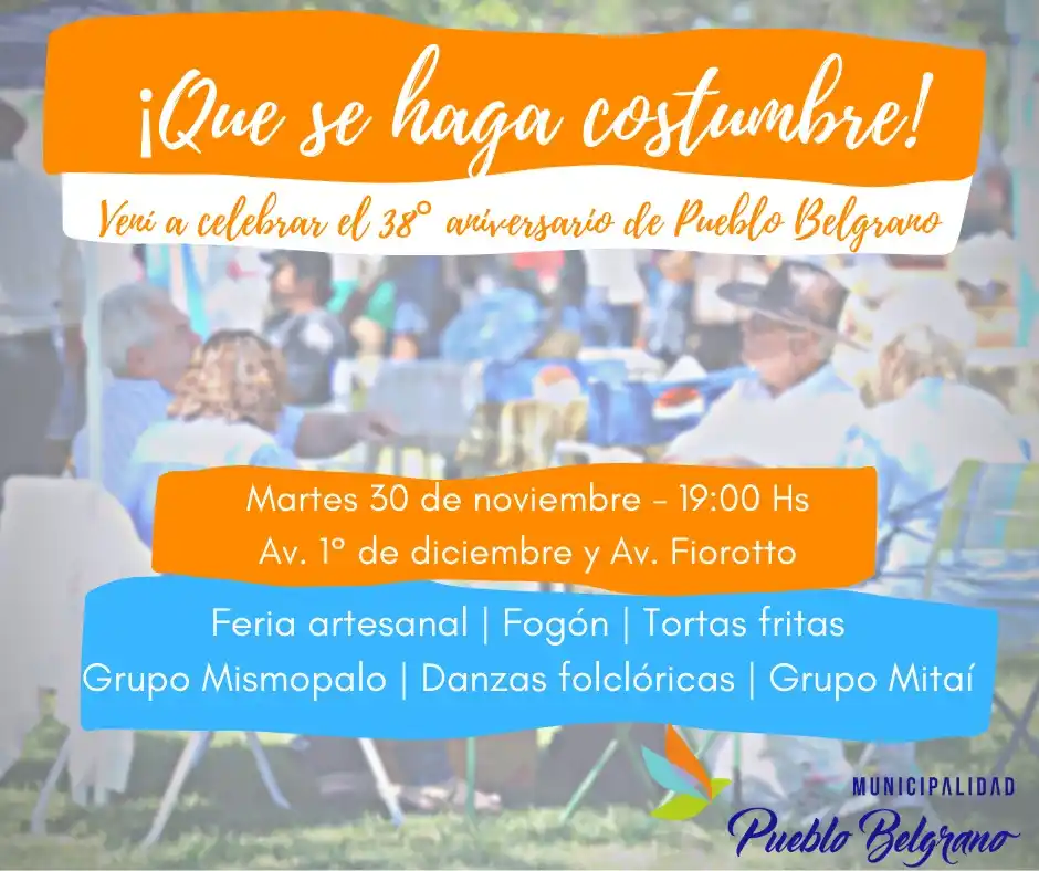 Fogón, danzas folclóricas y feria artesanal: Así festejará Pueblo Belgrano su aniversario