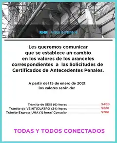 Incremento en los certificados de antecedentes penales