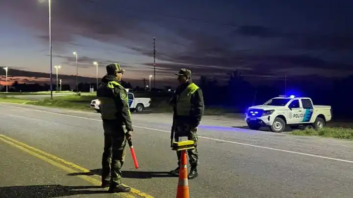 Presencia policial. En rutas 228 y 75, en cercanías al paraje Energía