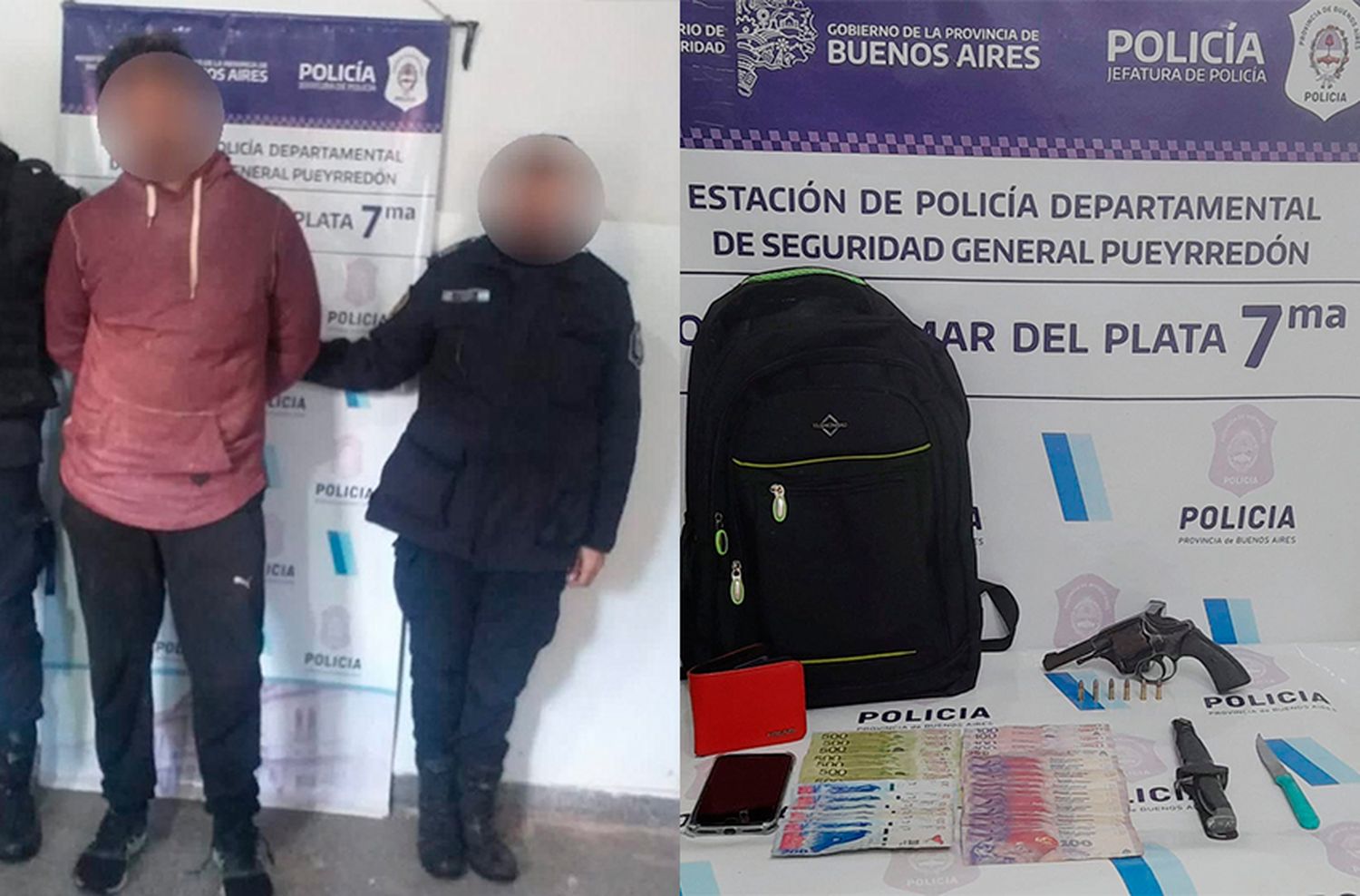 Prófugo de la justicia asaltó un comercio con un revólver