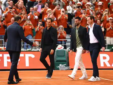 Nadal, Federer, Djokovic y Murray juntos.