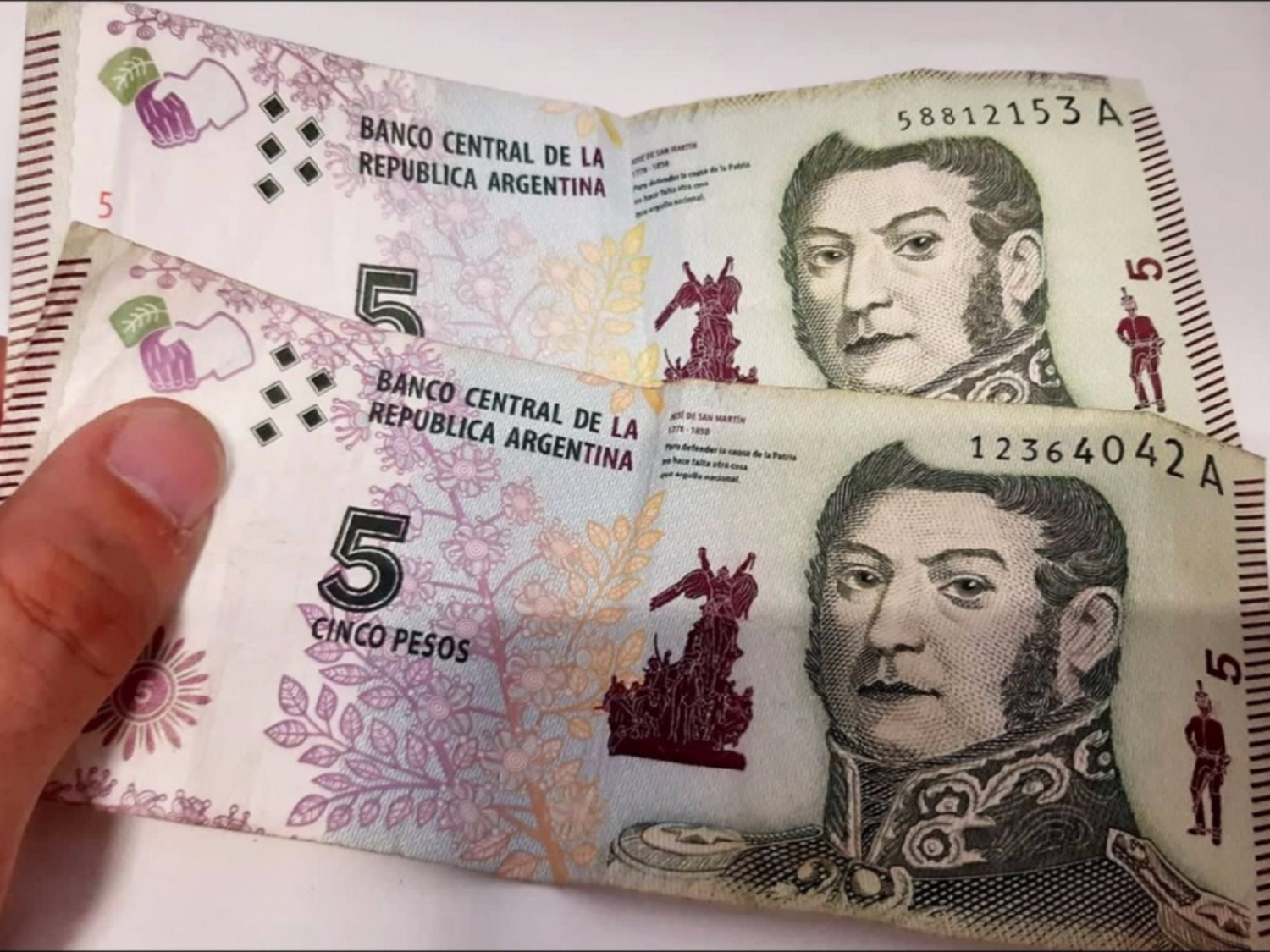 Piden que se postergue la salida de circulación del billete de 5 pesos