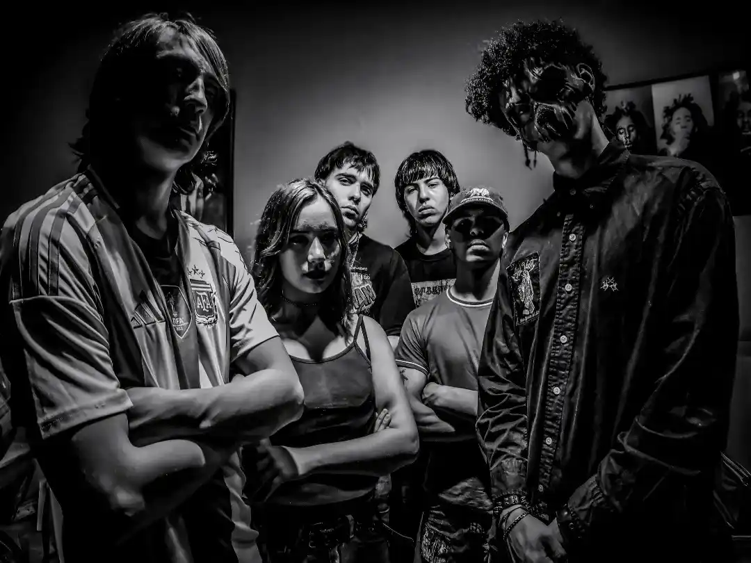 Luca Dellasanta, León Pérez y Tomás Beck - integrantes de Ratking rafaela hardcore - 2