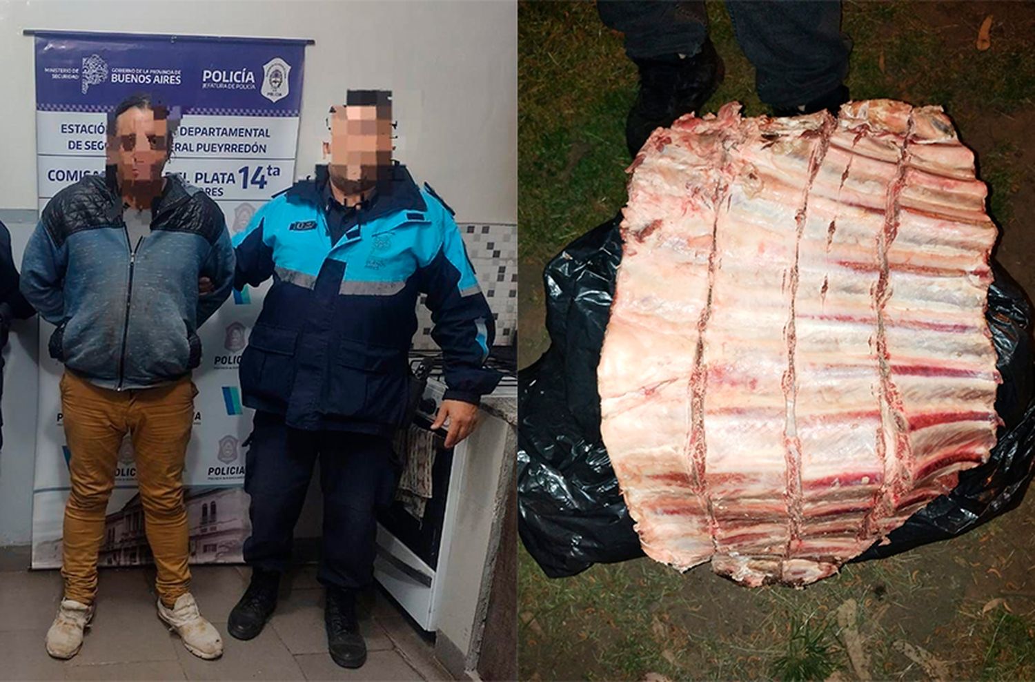 Se llevaba un costillar de un reconocido salón de fiestas de la Sierra: era el casero del complejo