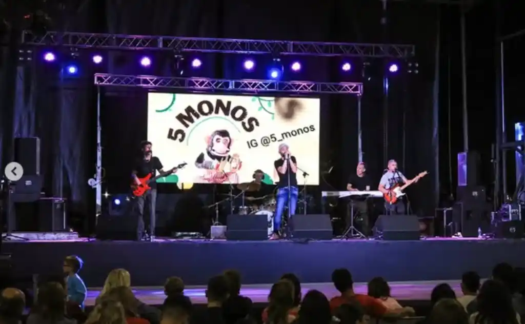 Cinco Monos tocará en Punto Lehmann
