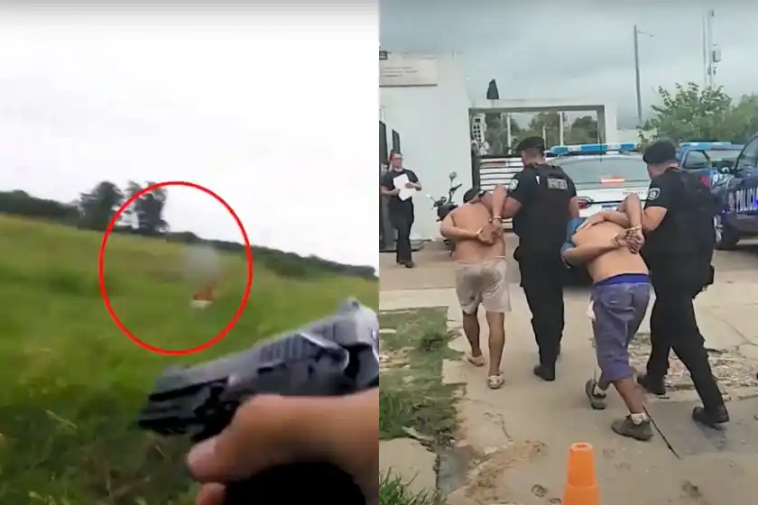 Video: así detuvieron a dos hombres que robaron parte de las vías de tren