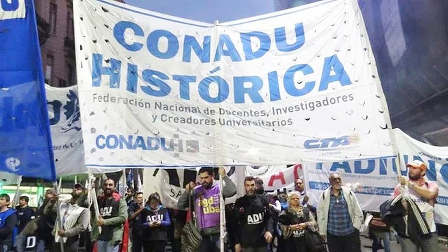 Este jueves hay paro nacional de docentes universitarios