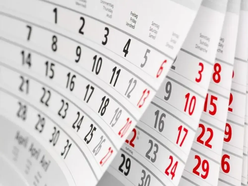 Los feriados en agenda.