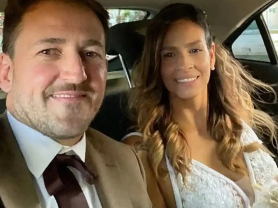 Julieta Silva y su actual marido.