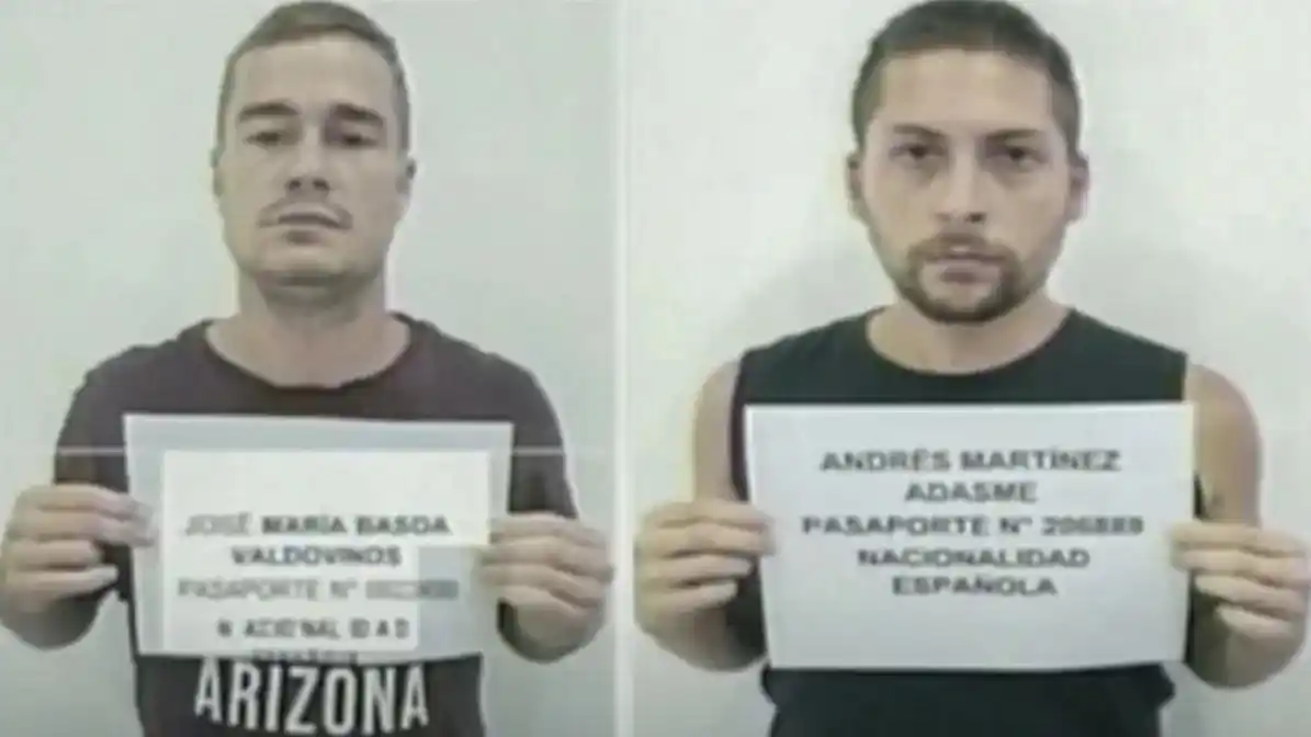 Los vascos José María Basoa y Andrés Martínez Adasme, dos de los presos liberados