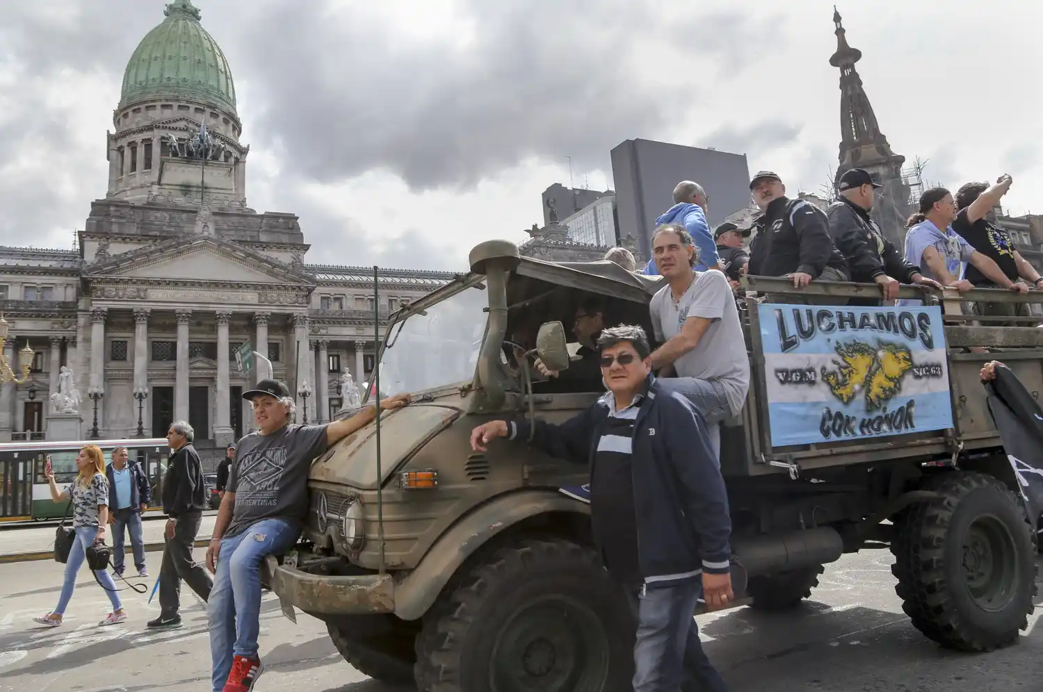 Excombatientes de Malvinas se manifestaron frente al Congreso