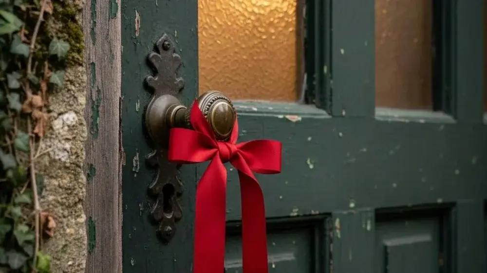Qué significa colgar una cinta roja en la puerta de entrada según el Feng Shui