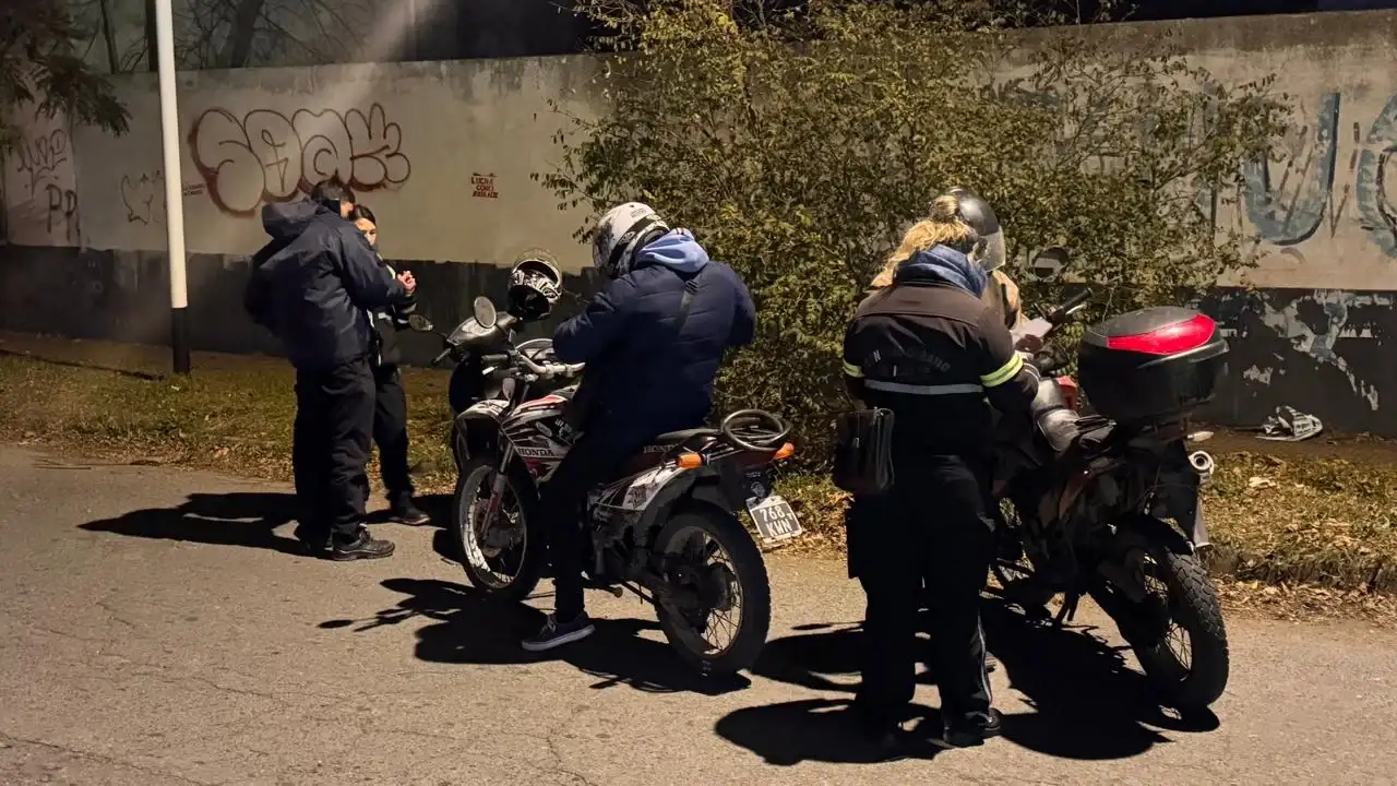 Operativo de control de tránsito en Tandil.