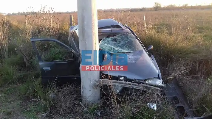 Choque dejó un hospitalizado y a Pueblo Belgrano sin luz 