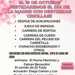 Sexto Distrito festeja el Día de la Madre con destrezas criollas y música en vivo