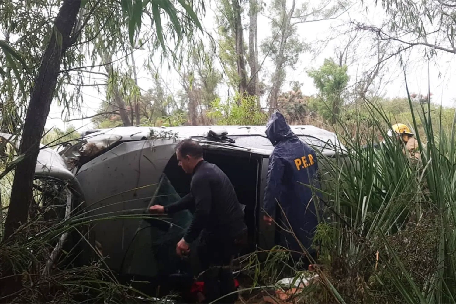 Despiste y choque en Ruta 12