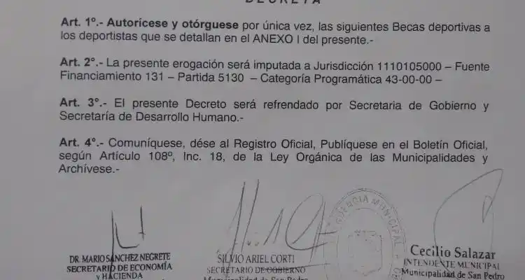 Cuánto recibirá cada deportista becado