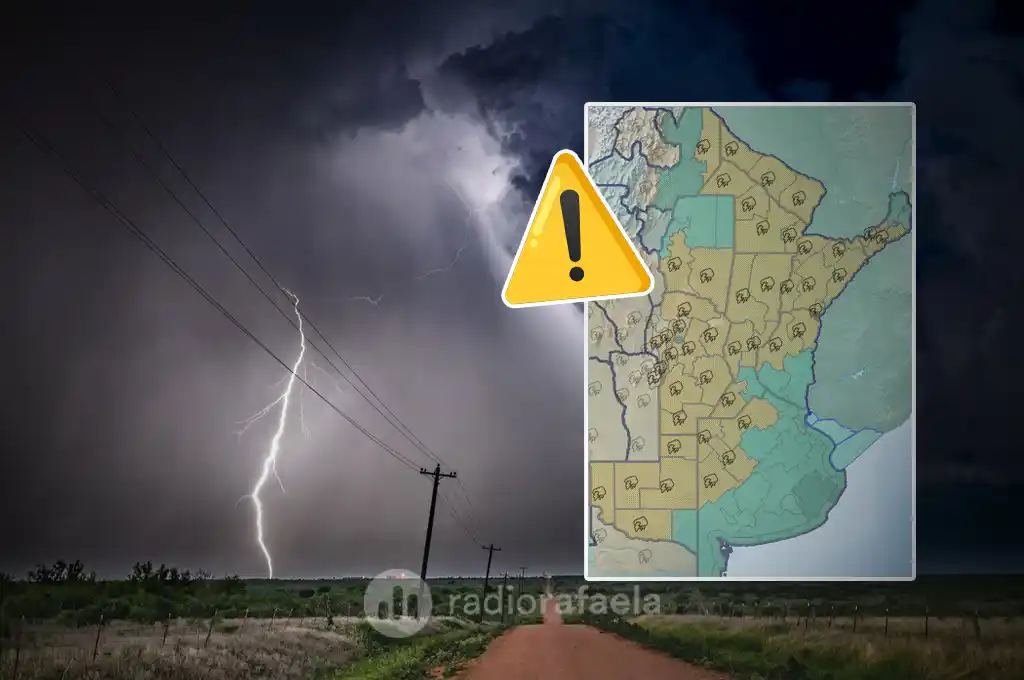 ¡Atención! Gran parte de la provincia de Santa Fe bajo alerta desde el viernes por tormentas fuertes