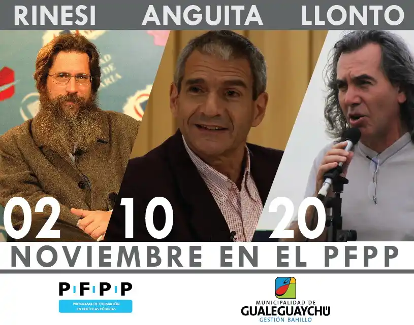 Rinesi, Anguita y Llonto disertarán Gualeguaychú