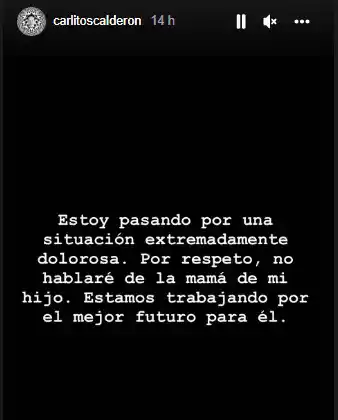 Vanessa Lyon y Carlos calderón trabajan por su hijo. Foto Instagram