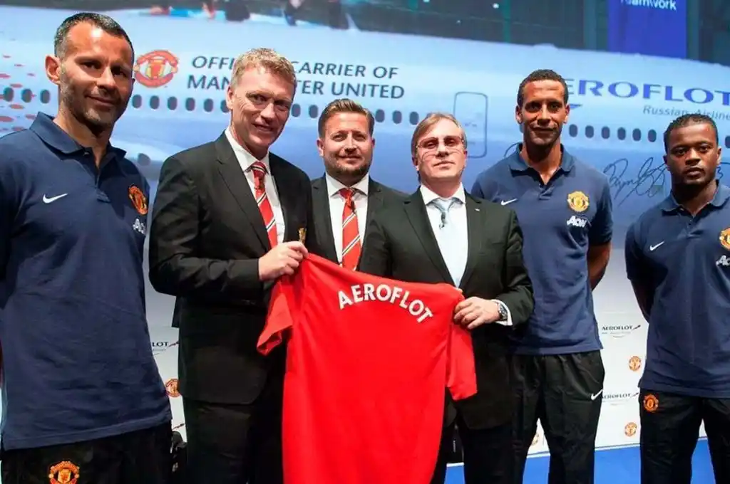 El Manchester United rescinde su contrato con la aerolínea rusa Aeroflot