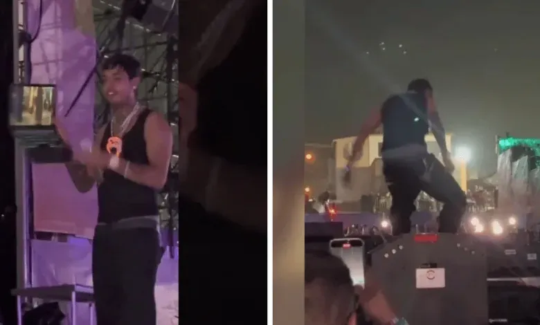En cantante Natanael Cano agredió y destrozó la laptop de un Dj durante un incidente en Rosarito.