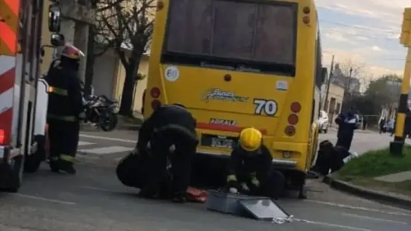 Una mujer iba en bicicleta y fue impactada por un colectivo: fue internada de urgencia