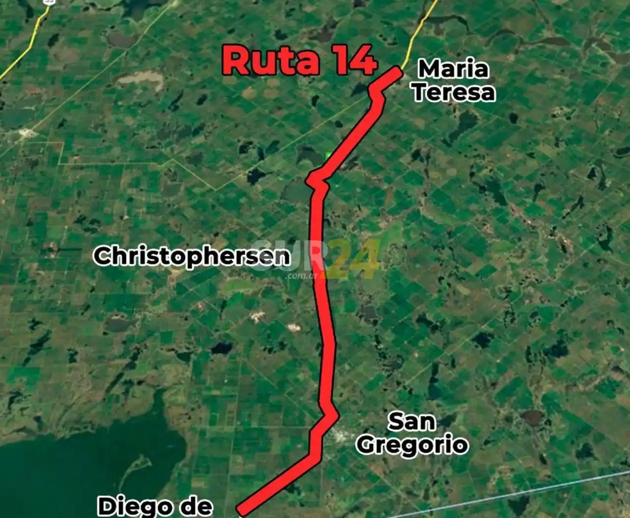 Solicitud del senador Enrico para que se concrete la repavimentación de la ruta 14
